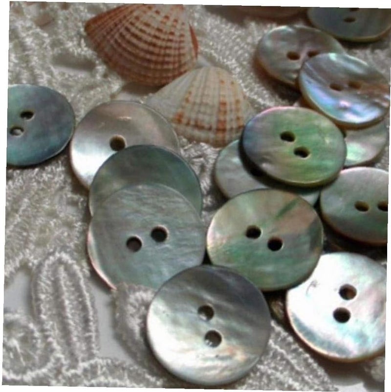 woobles Lot 100 Mother of Pearl Round Shell Sewing Buttons 15mm for DIY Sewing Crafts Supplies,Handmade,Gift Decoration - Image 4